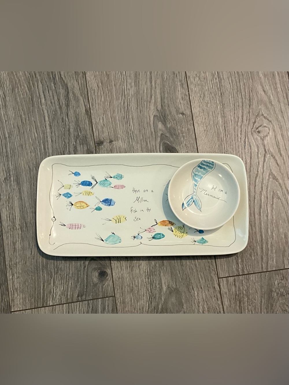 …But I’m a mermaid  Ceramic Serving Platter and Bowl Set
